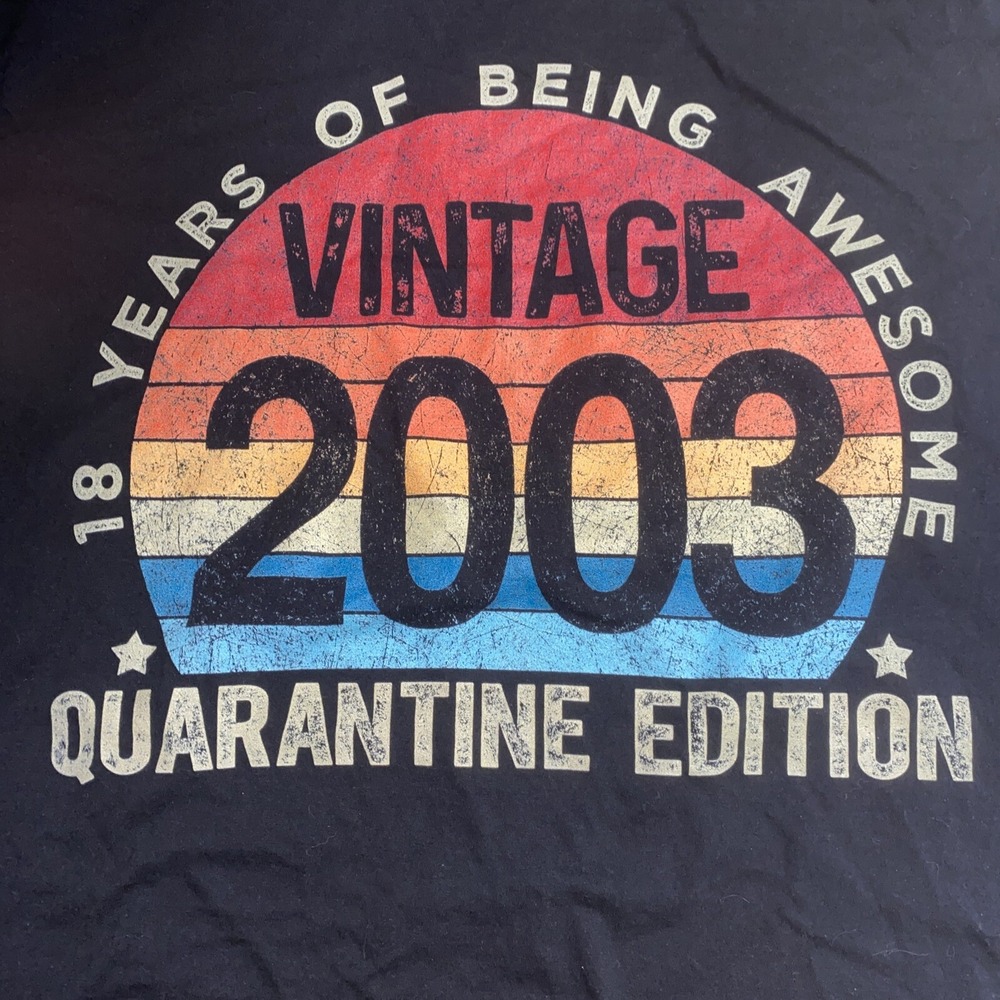 Vintage 2003 Happy Birthday 18 Years Of Being Awesome Quarantine Edition